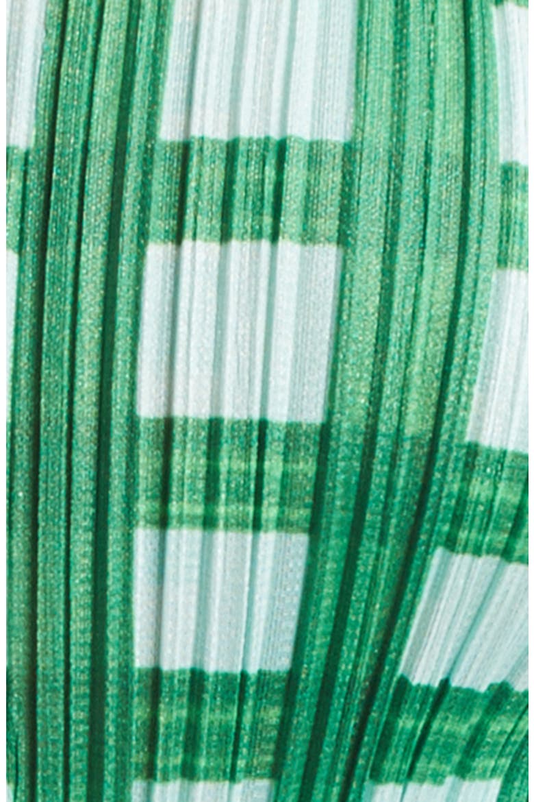Basket Print Pleated Cardigan, Alternate, color, GREEN