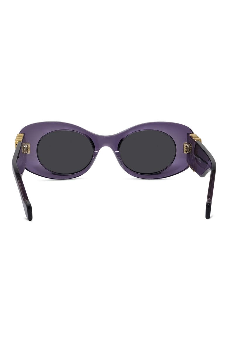 Anagram 49mm Small Rectangular Sunglasses, Alternate, color, SHINY VIOLET / SMOKE