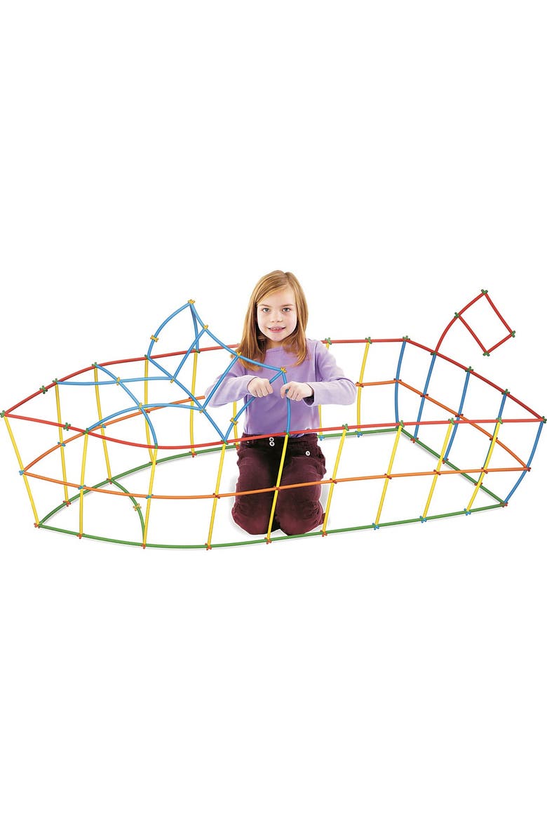 Straws and Connectors - 400 Pieces, Alternate, color, Multicolor