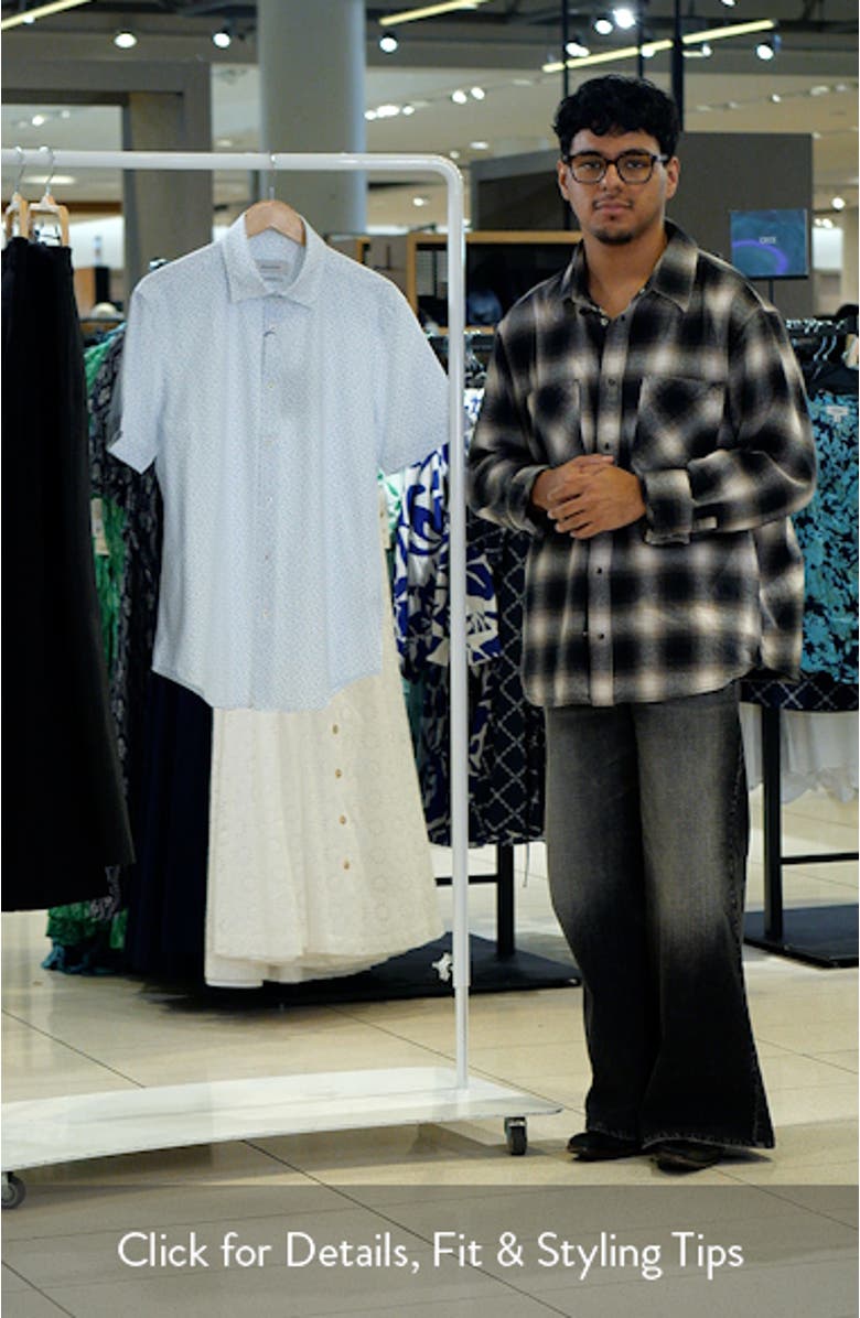 Miles OoohCotton<sup>®</sup> Cactus Print Short Sleeve Button-Up Shirt, sales video thumbnail