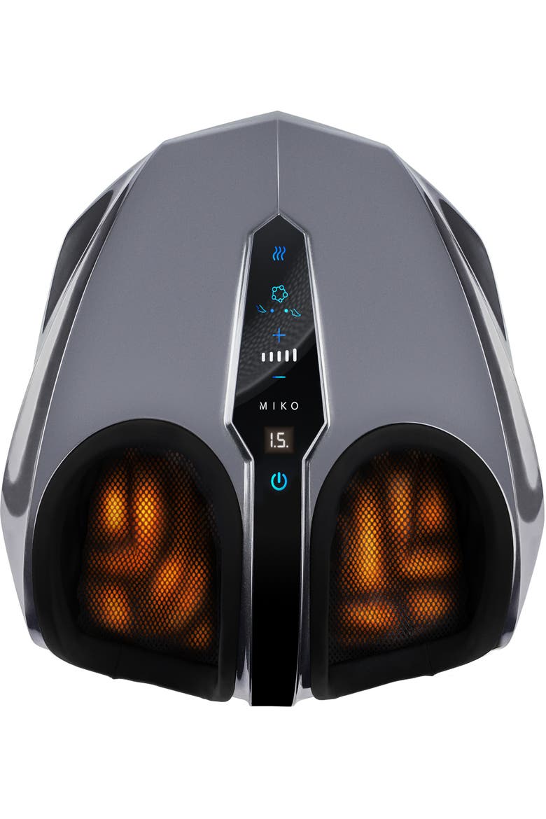Shiatsu Foot Massager with Heat - 5 Settings, Main, color, Charcoal