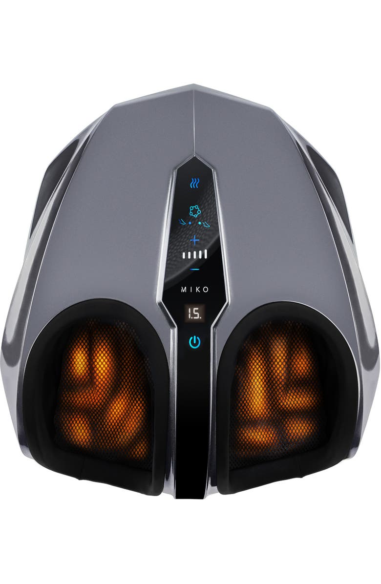 MIKO Shiatsu Foot Massager with Heat - 5 Settings, Main, color, Charcoal