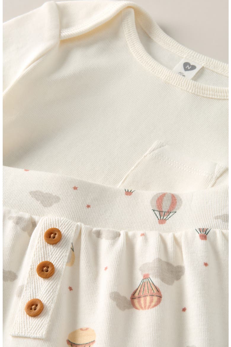 Bodysuit & Joggers Set, Alternate, color, IVORY EGRET HOT AIR BALLOONS
