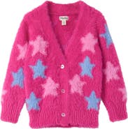 Hatley Kids' Sparkling Star Faux Fur Cardigan
