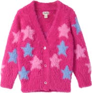 Hatley Kids' Sparkling Star Faux Fur Cardigan