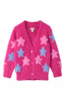 Hatley Kids' Sparkling Star Faux Fur Cardigan
