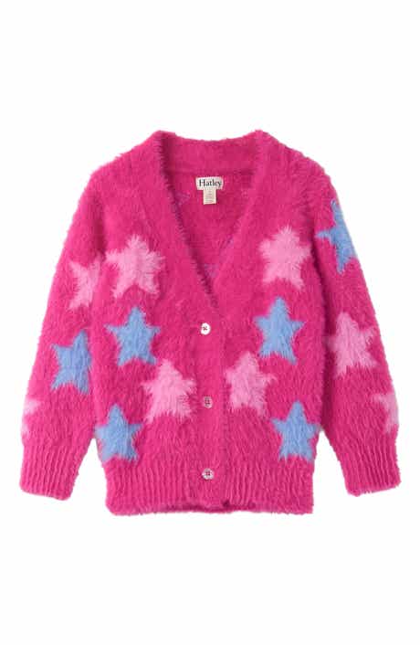Hatley Kids' Sparkling Star Faux Fur Cardigan