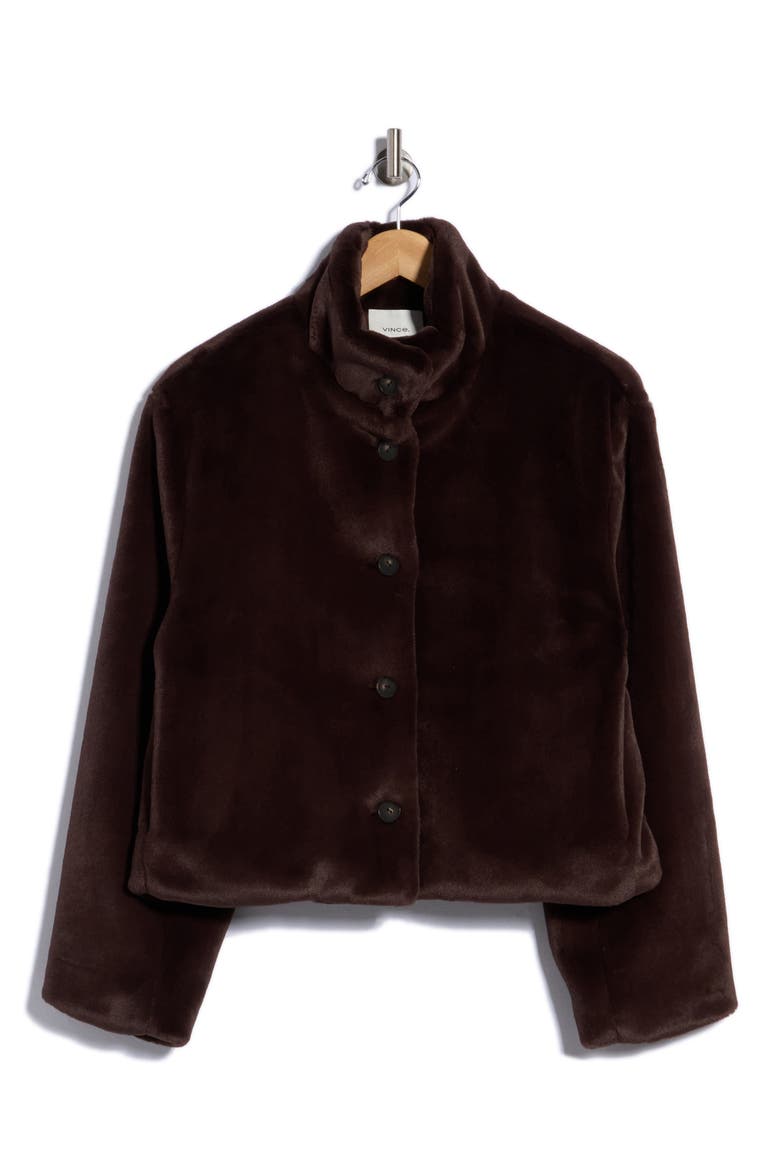 Faux Fur Jacket, Main, color, GANACHE