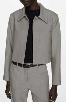 MANGO Crop Suiting Jacket