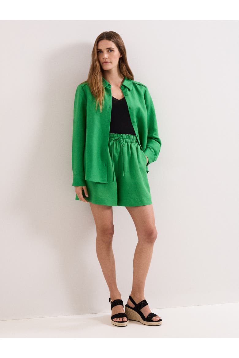 Sloane Linen Shirt, Alternate, color, Green