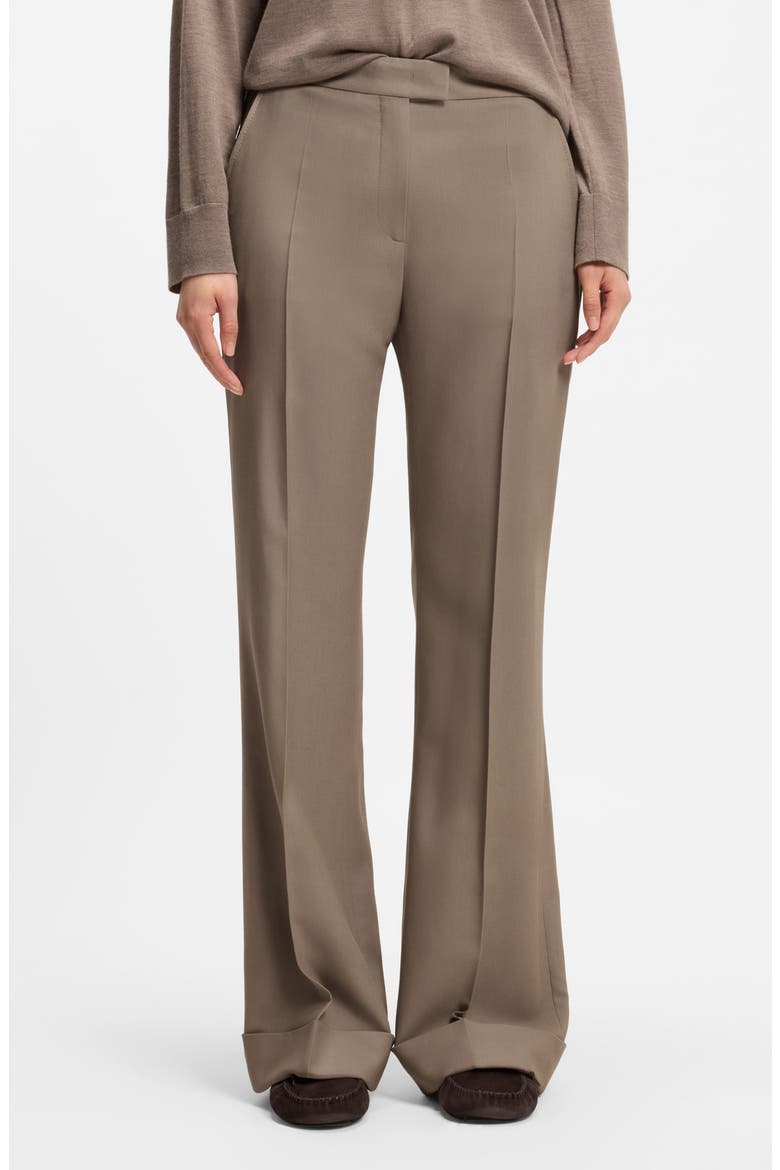 Talia Wide Leg Trousers, Main, color, WALNUT