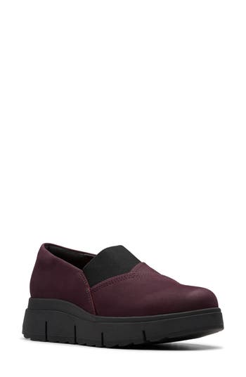 Clarks ® Loriini West Platform Wedge Loafer In Purple