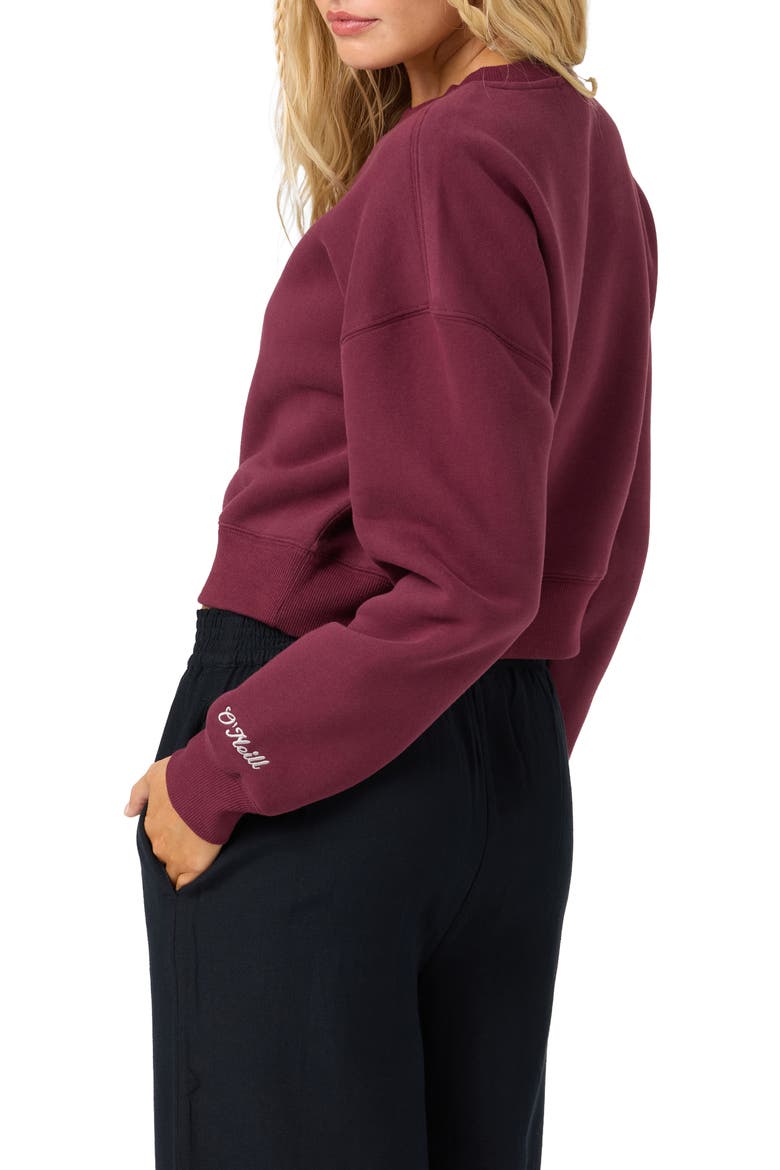 Evelyn Cropped Sweatshirt, Alternate, color, FIG