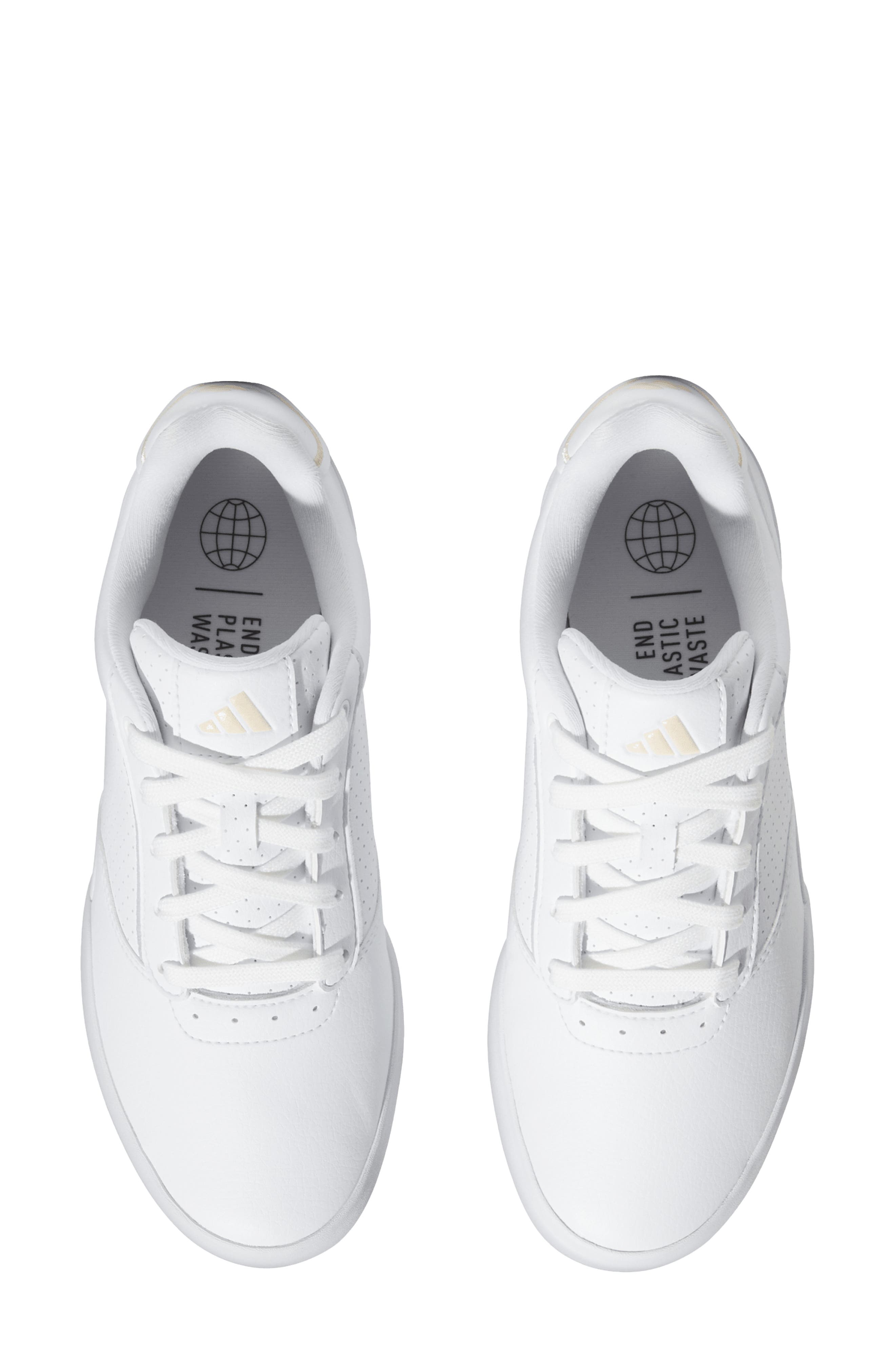 adidas Golf Retrocross Waterproof Spikeless Golf Shoe, Alternate, color, White/ Sand/ Gum3