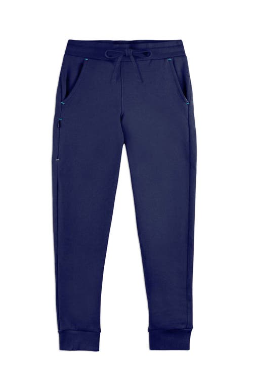 Mightly Organic Cotton Fleece Pocket Joggers In Blue