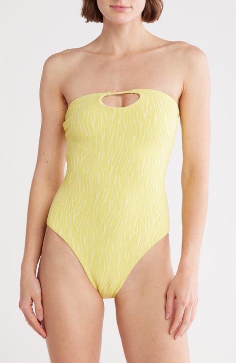 Plunge Tie Back One-Piece Swimsuit