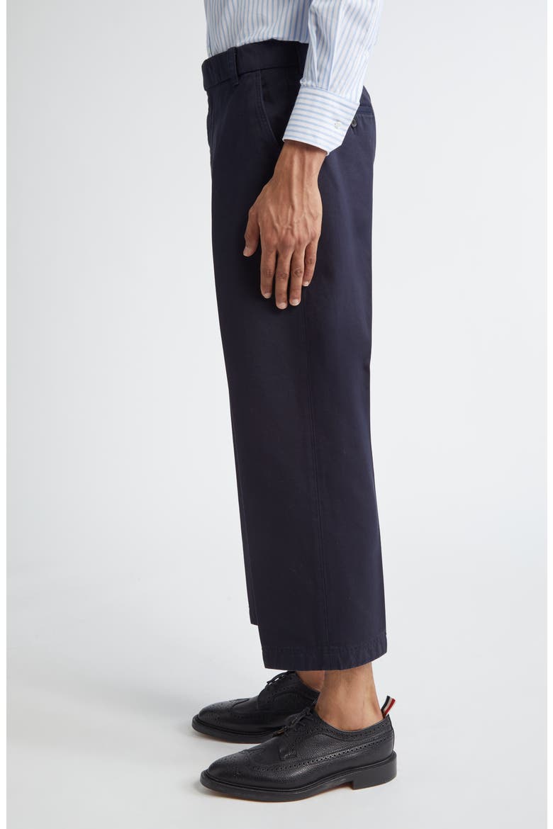 Cotton Twill Crop Chinos, Alternate, color, NAVY