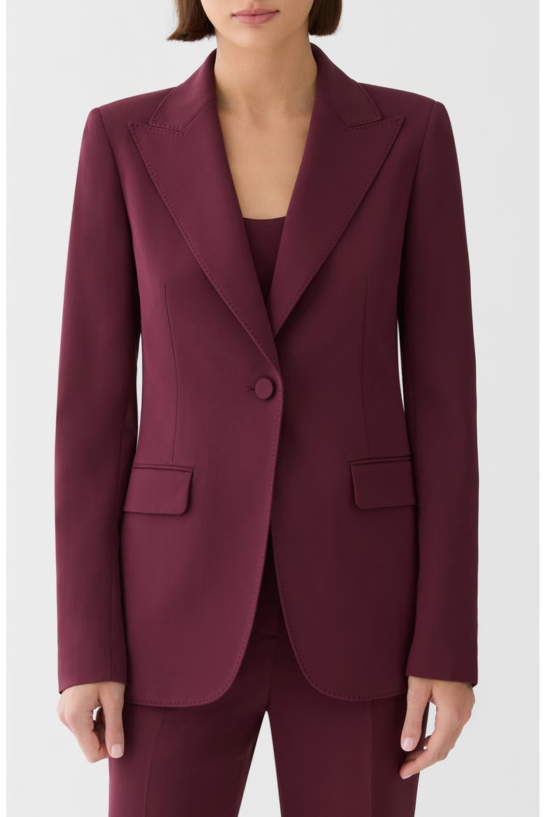 Finesse Crepe Blazer, Main, color, AUBERGINE