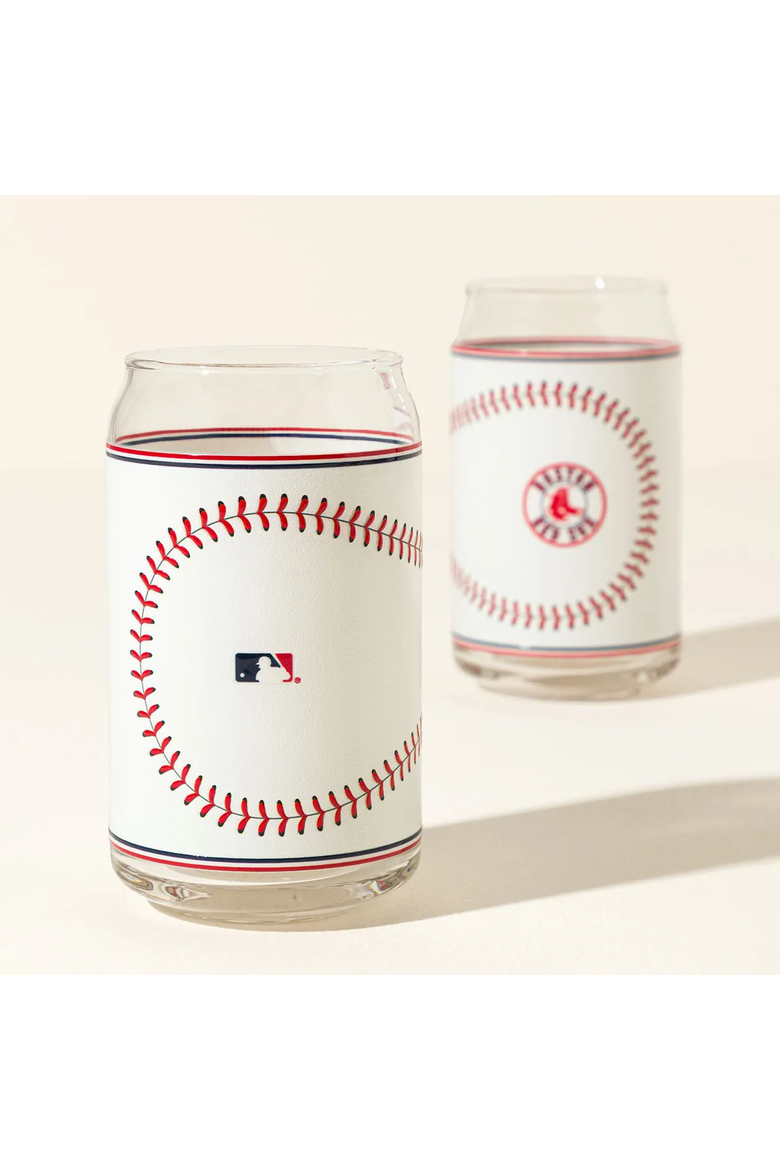 MLB First Pitch Baseball Glass, Alternate, color, Atlanta Braves