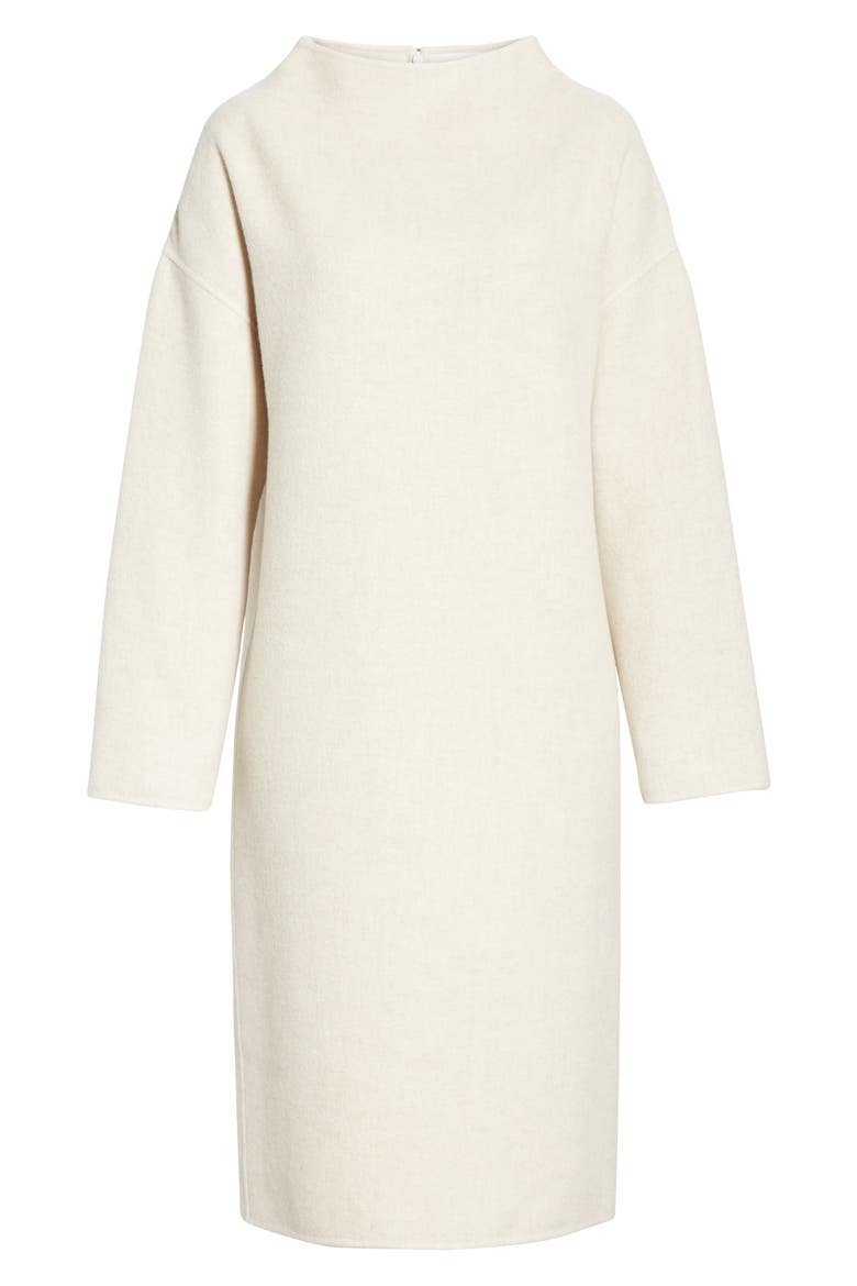Funnel Neck Double Face Cashmere Sweater Dress, Alternate, color, BEIGE MELANGE