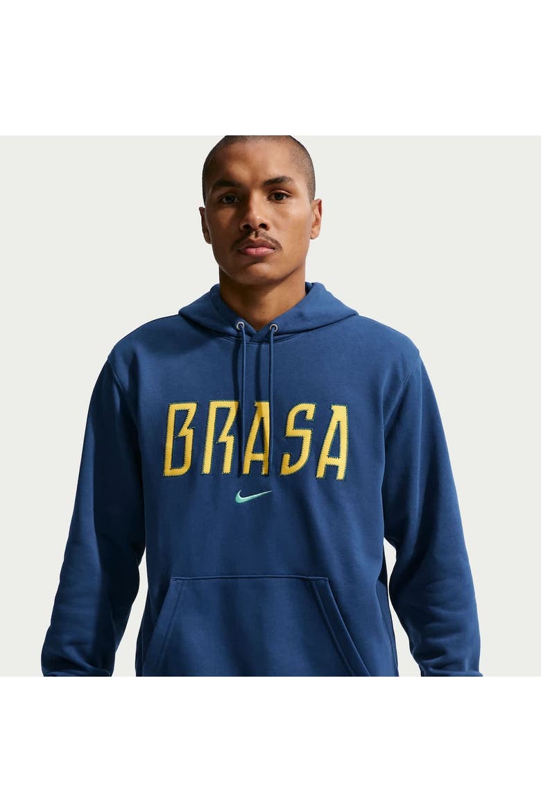 Men's Nike Blue Brazil National Team Club Hoodie, Alternate, color, Blue