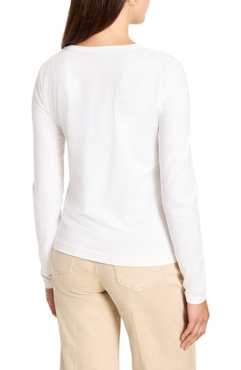 NIC+ZOE Perfect Knit Long Sleeve Top, Alternate, color, Paper White