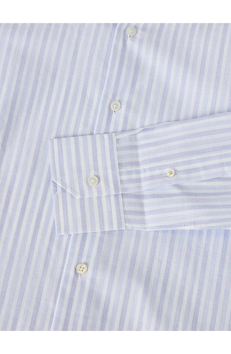 Robert Talbott Reynolds Blue Multi Thin Stripe Cotton Linen Blend Shirt in Contemporary fit, Alternate, color, Blue Multi Thin Stripe
