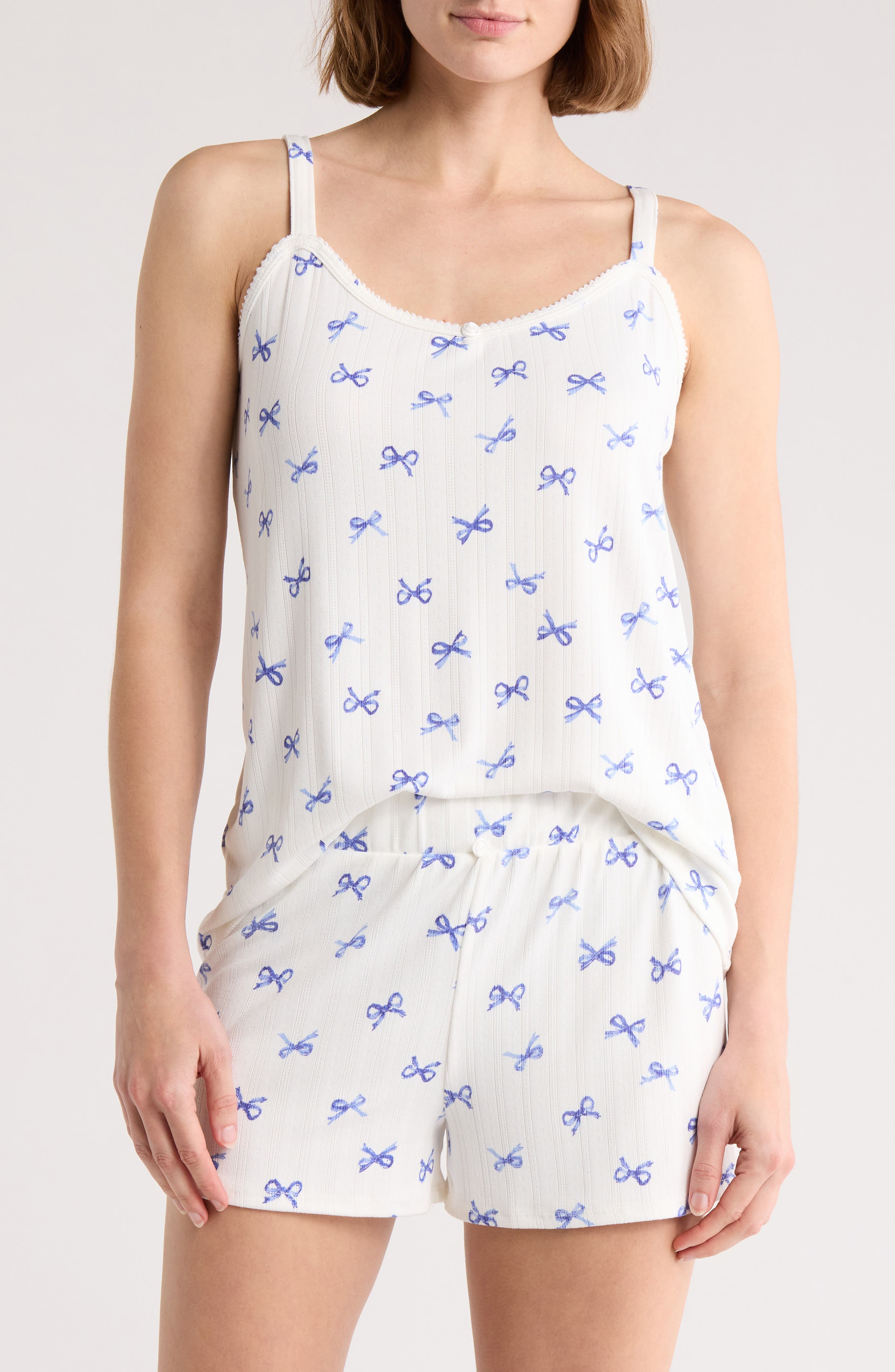 JACLYN Pointelle Camisole & Short Pajamas (Women) | Nordstromrack