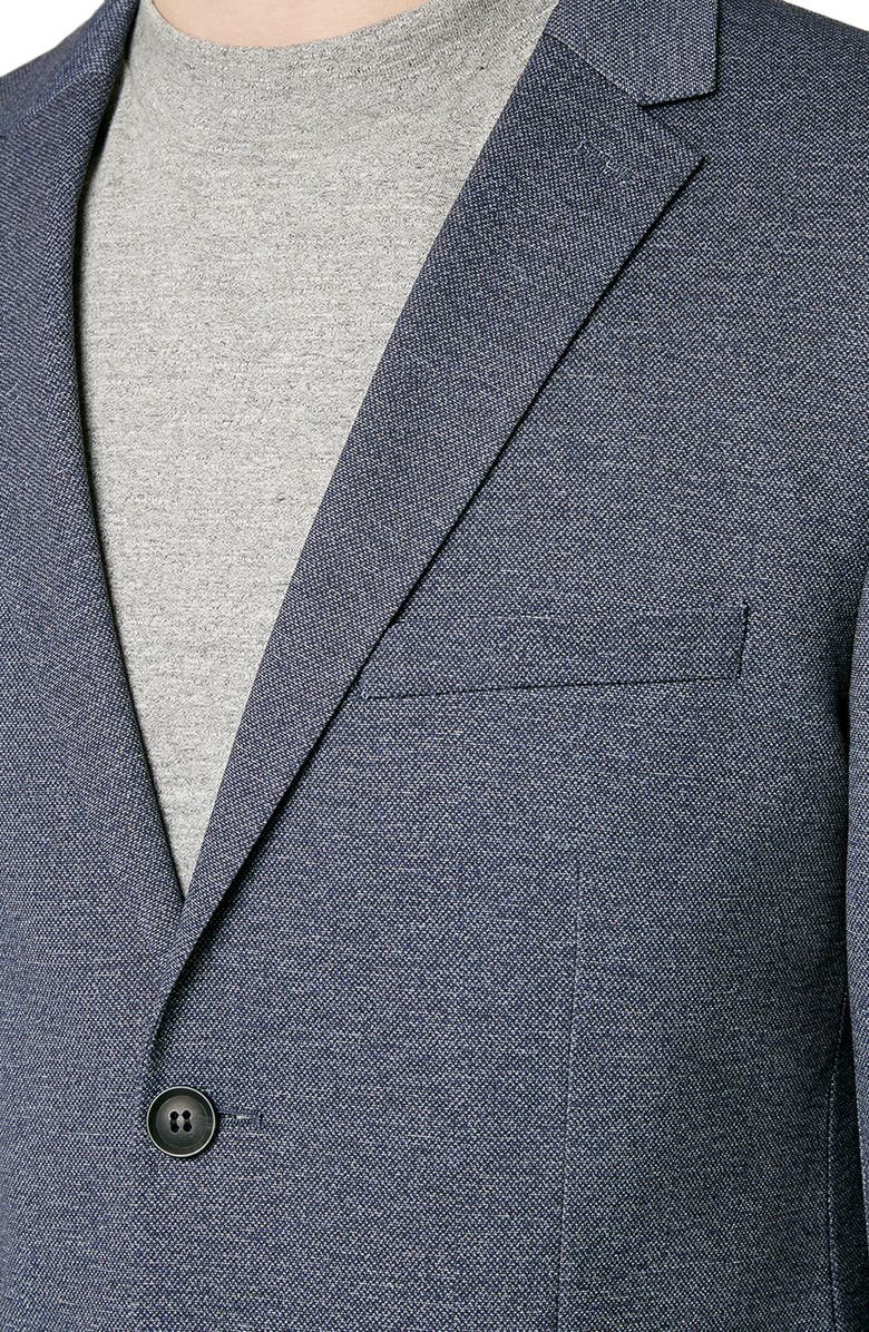 Topman Skinny Fit Jersey Blazer, Alternate, color, 