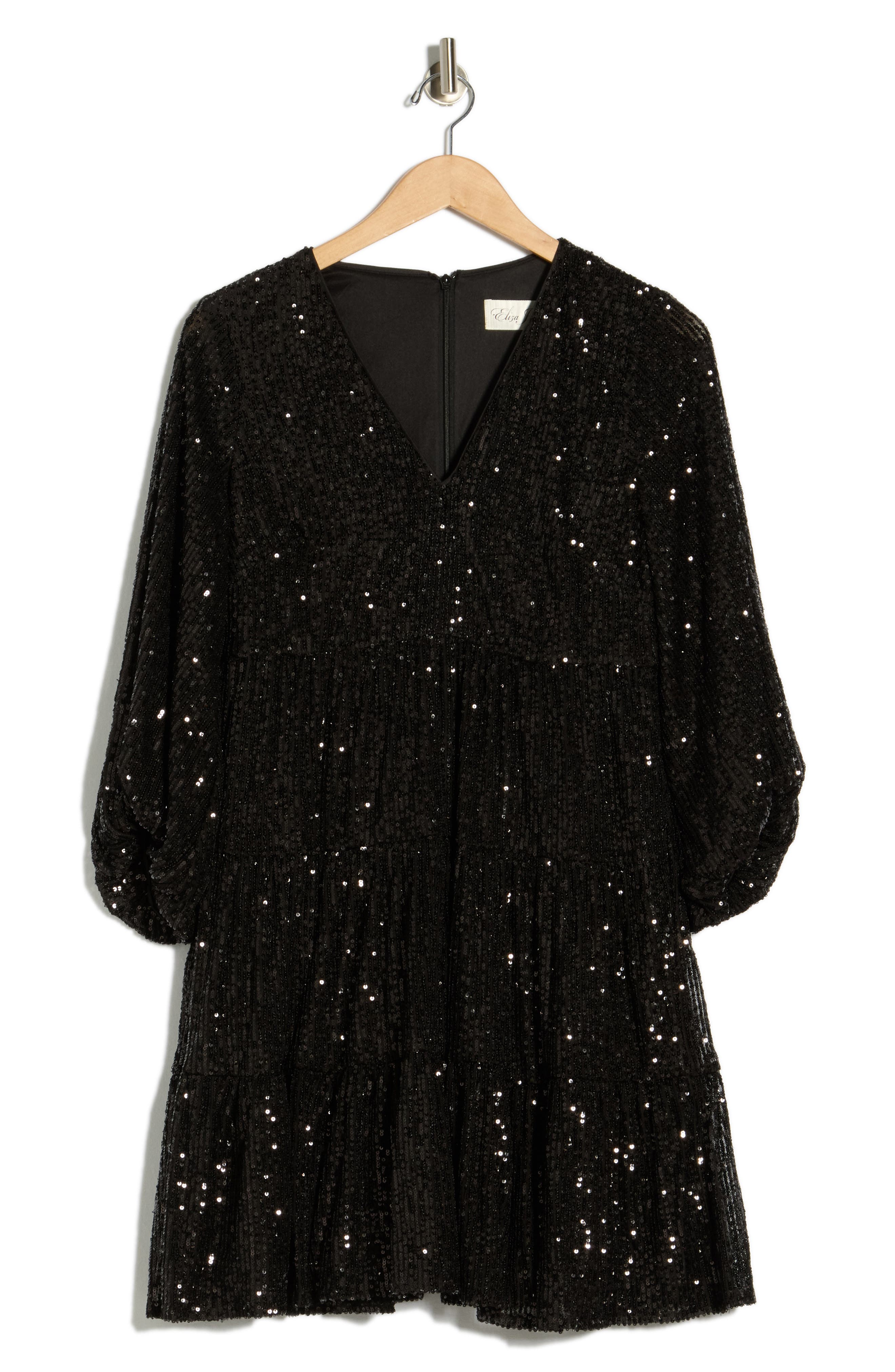 Sequin Tiered Cocktail Dress