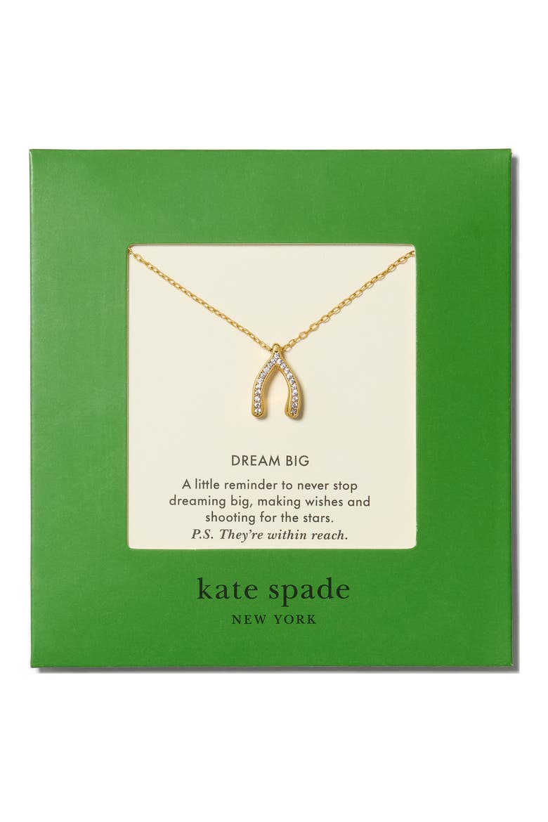 dream big pendant necklace, Alternate, color, CLEAR/ GOLD