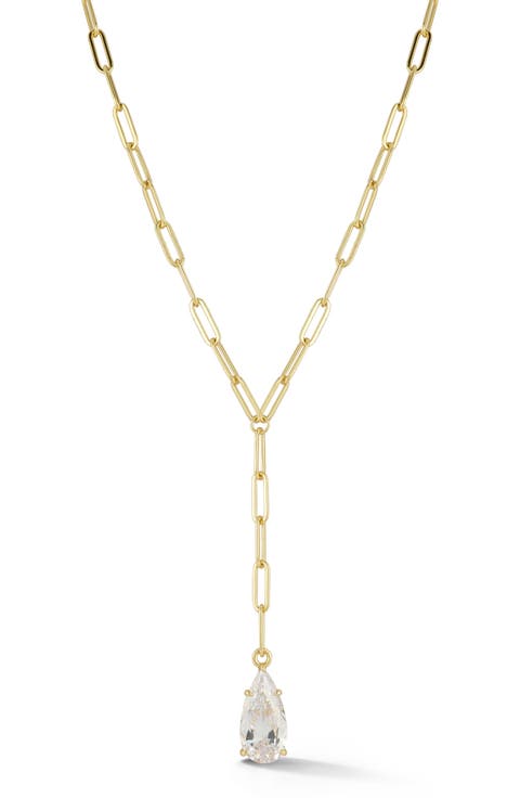 Pear Cubic Zirconia Y-Necklace