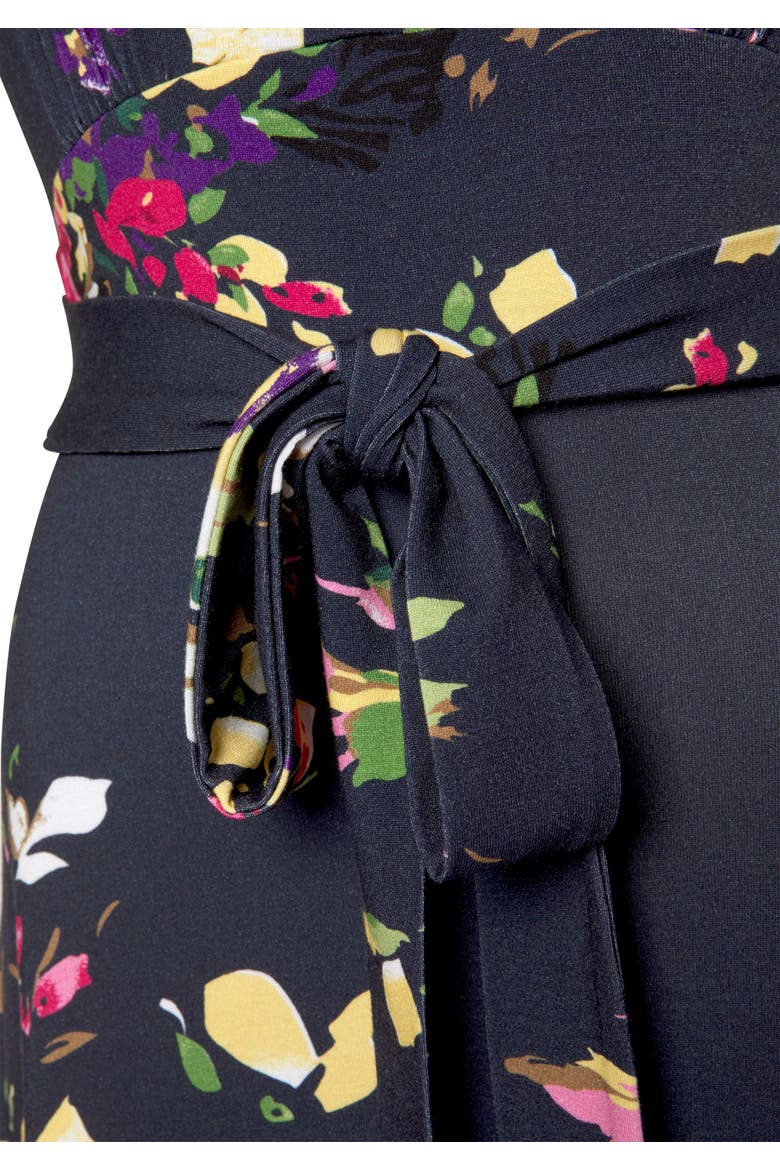 Handkerchief Hem Dress, Alternate, color, Navy Printed