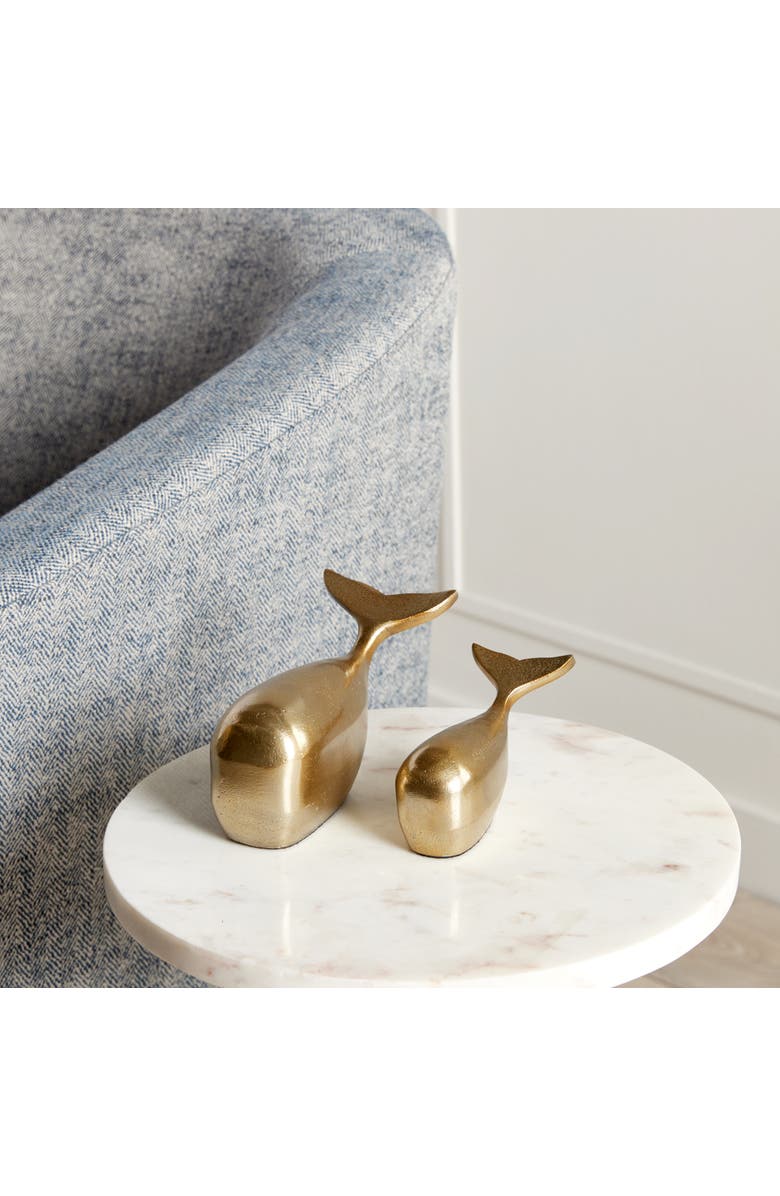 Napa Home & Garden Moby Whale Sculptures Set of 2, Alternate, color, Gold