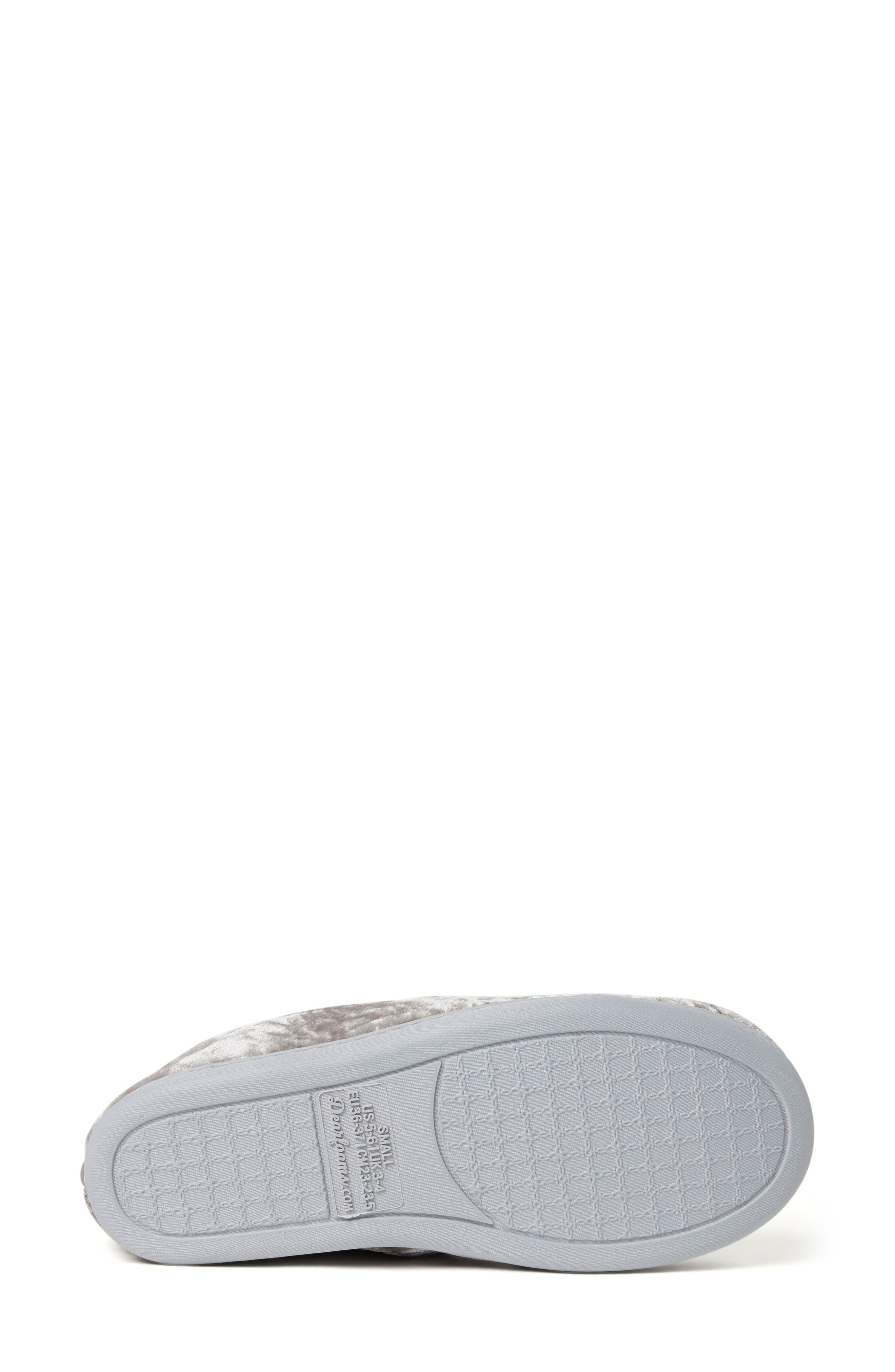 DEARFOAMS Rebecca Velour Slipper, Alternate, color, Sleet