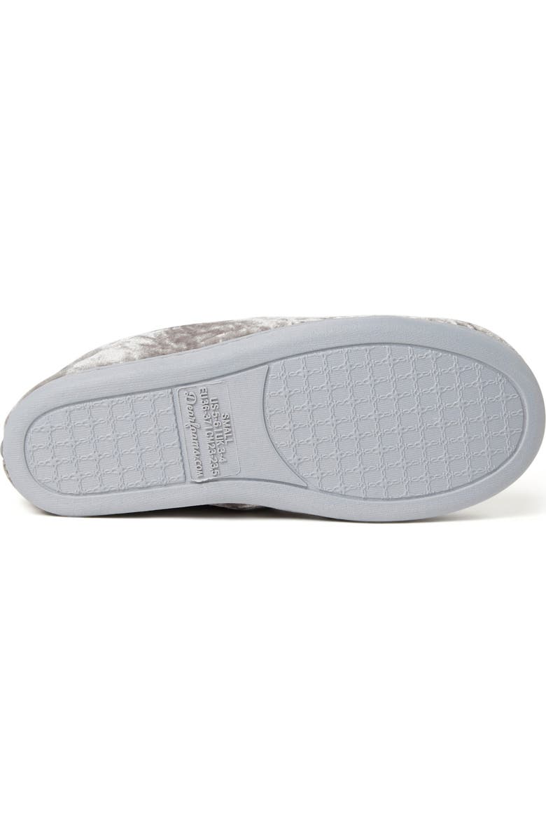 DEARFOAMS Rebecca Velour Slipper, Alternate, color, Sleet