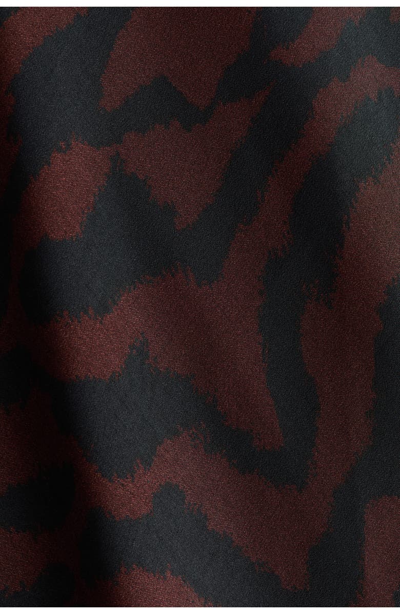 H&M Maxi Slip Skirt, Alternate, color, Dark Brown/Zebra Print