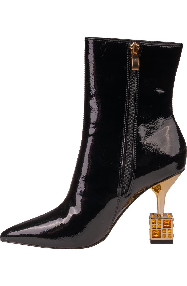 LADY COUTURE Crown Pointed Toe Bootie, Alternate, color, Black