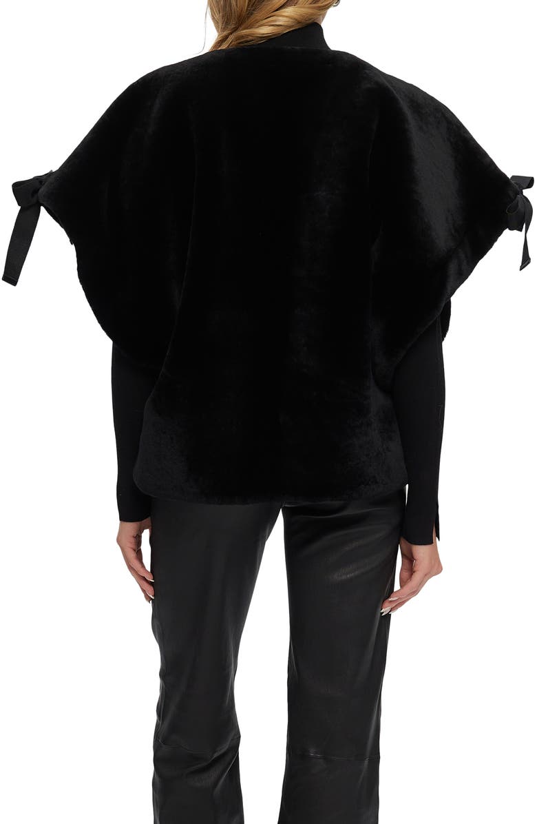 GORSKI Genuine Shearling Jacket, Short Sleeve, Alternate, color, Black