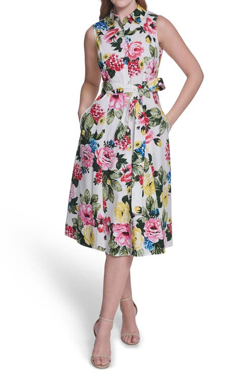 Sleeveless Cotton Shirtdress