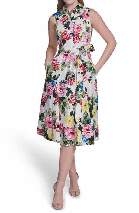 Calvin Klein Sleeveless Cotton Shirtdress