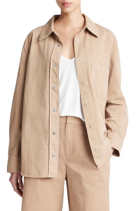 Cotton Twill Shirt Jacket