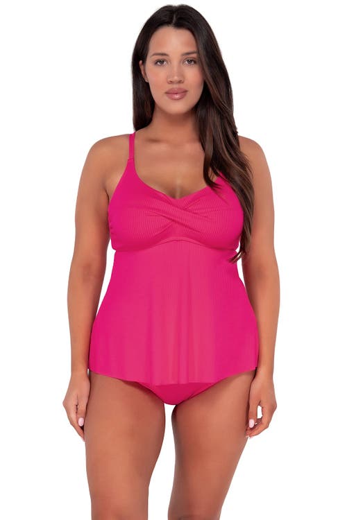 Sunsets Escape Tori Tankini In Begonia Sandbar Rib