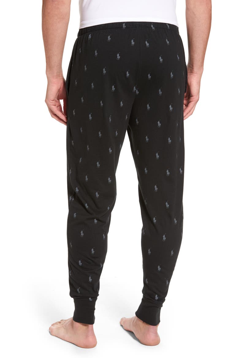 Pony Print Pajama Pants, Alternate, color, BLACK
