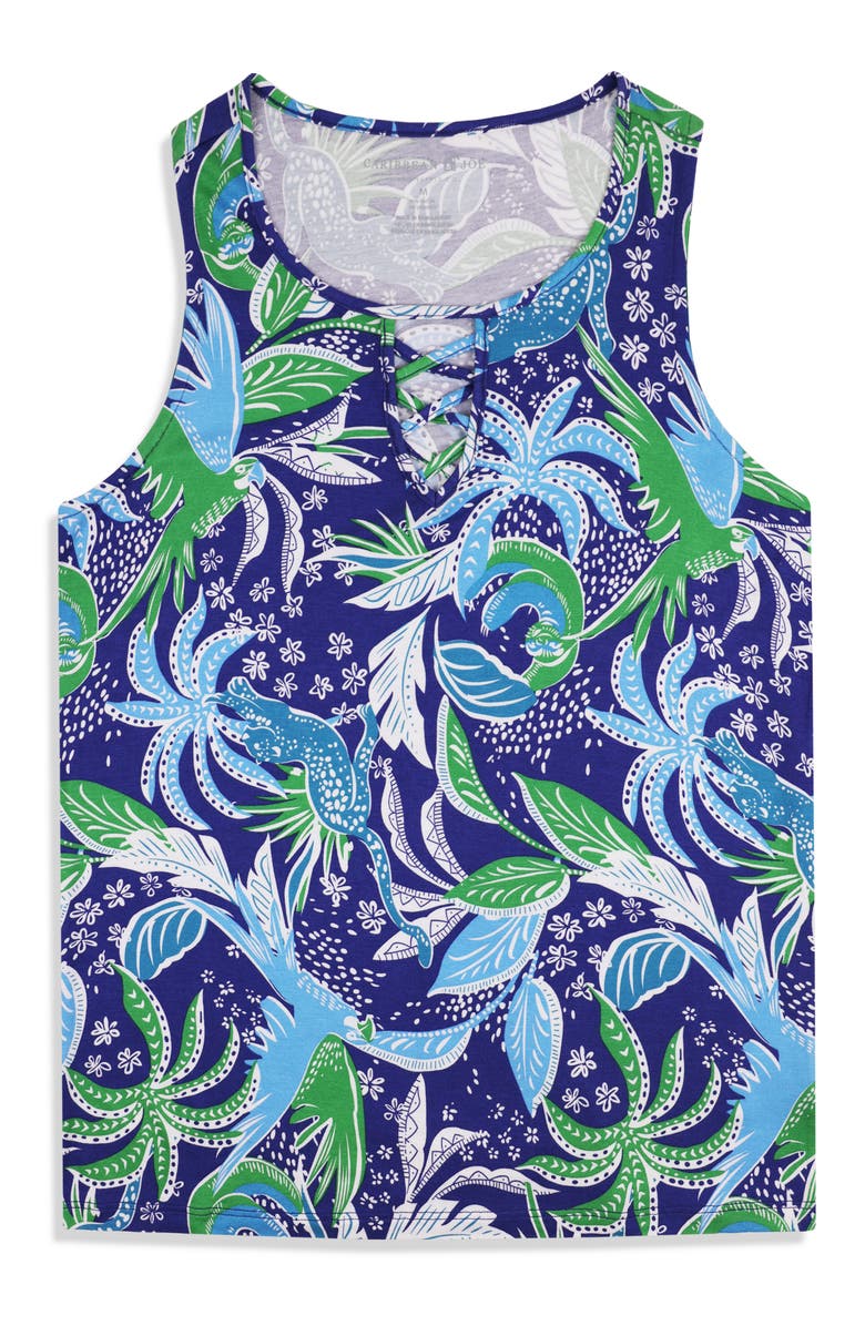 CARIBBEAN JOE Keyhole Tank, Alternate, color, Blue