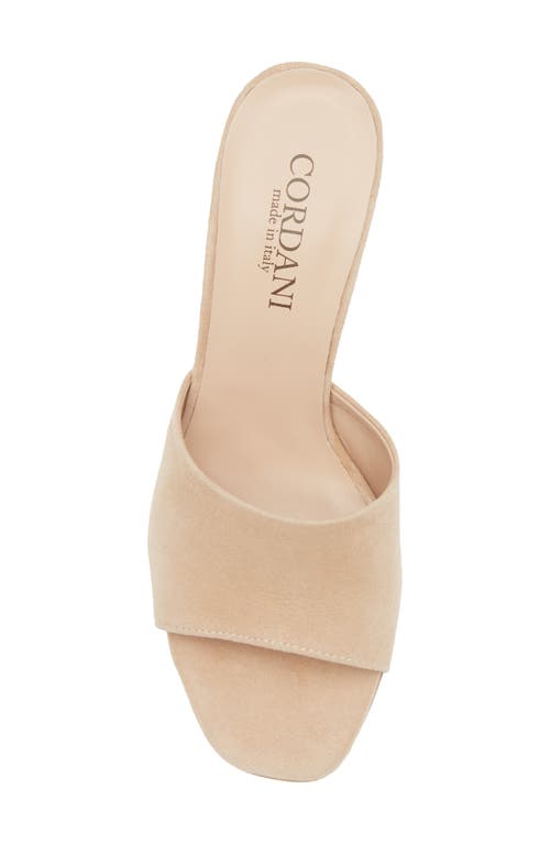 Cordani Irina Slide Sandal In Camoscio Cream