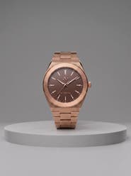 NCMPRBL Elevate Link Mocha Swiss Quartz Bracelet Watch, 42MM