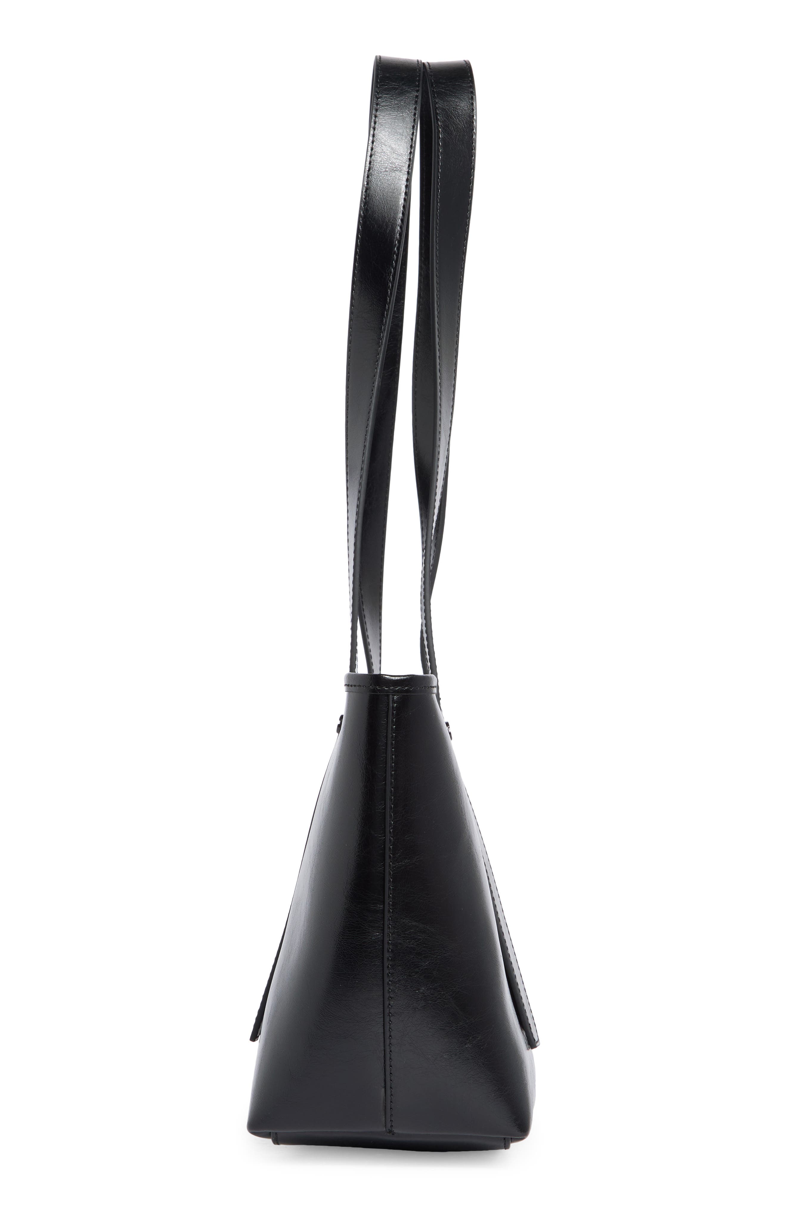 Off-White Classic Day Off Small Leather Tote, Alternate, color, Black