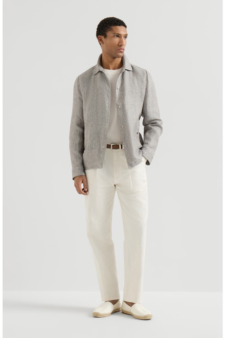 Cotton textured rib lightweight sweater, Alternate, color, White