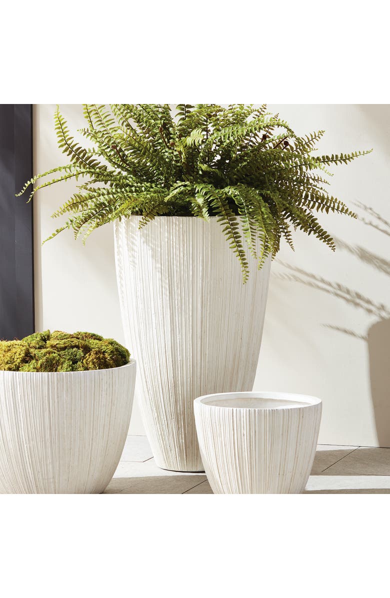 Napa Home & Garden Fibreclay Avalon Tapered Tall Pot, Alternate, color, Beige